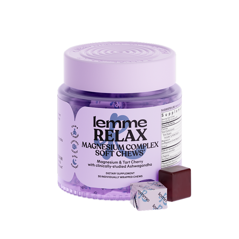 Lemme Relax Magnesium Soft Chews - Travel Ready Lifestyle Gummies