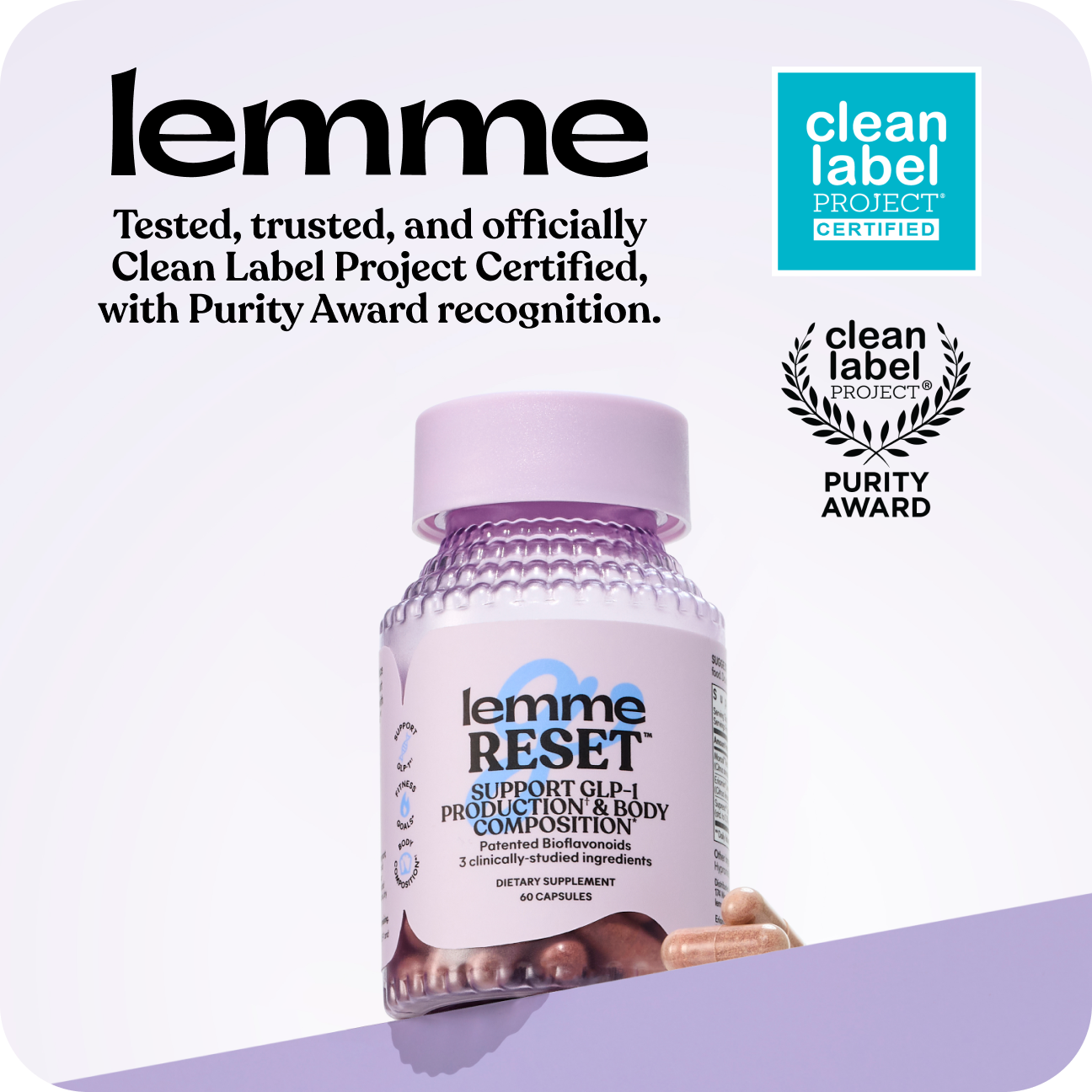 Lemme Reset™ GLP-1 Production Support Capsules - Pantry Ready Lifestyle Gummies