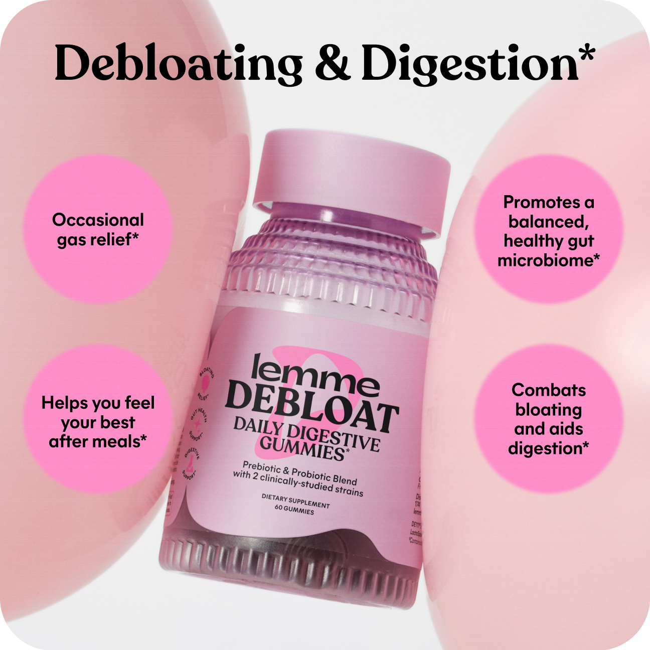 Lemme Debloat Gummies - Routine Ready Daily Supplement Pack