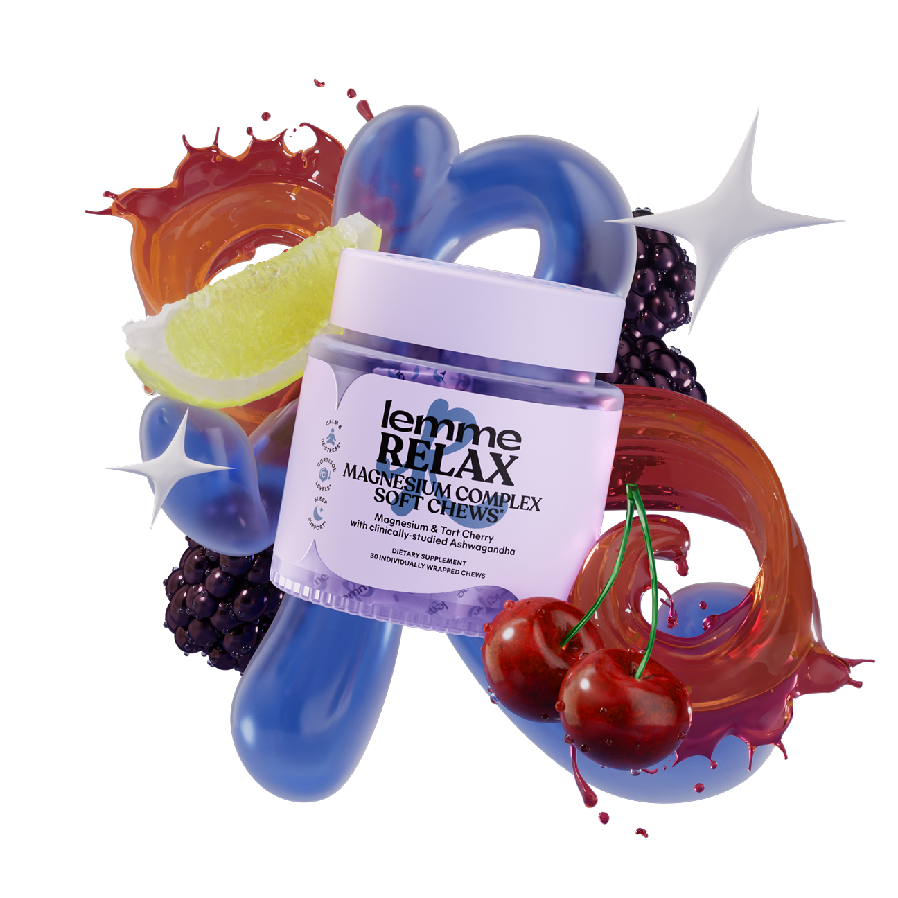 Lemme Relax Magnesium Soft Chews - Travel Ready Lifestyle Gummies