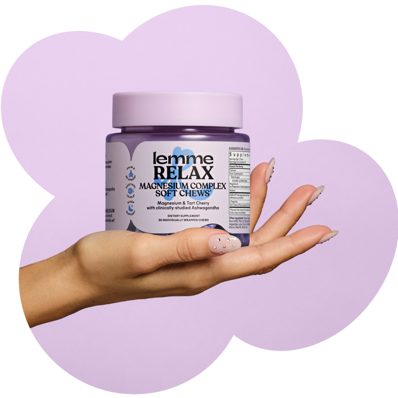 Lemme Relax Magnesium Soft Chews - Travel Ready Lifestyle Gummies